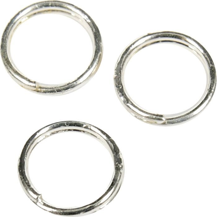 Split Ring, dia. 5 mm, silver-plated, 30 pc/ 1 pack