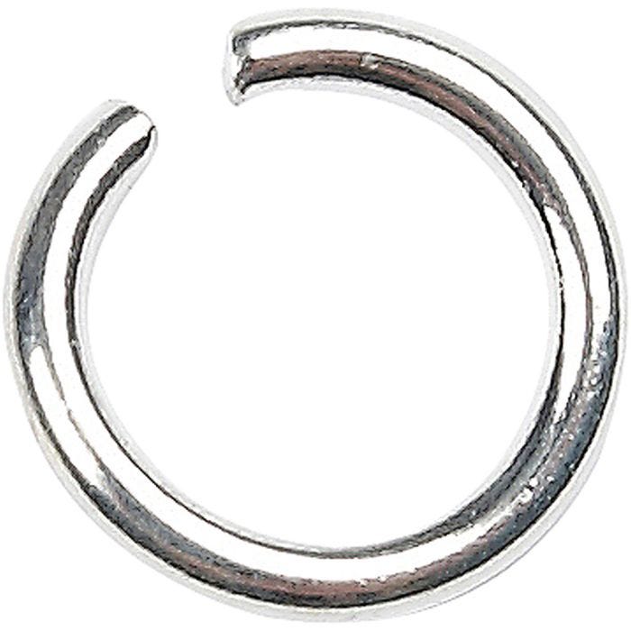 Jump Ring, size 7 mm, thickness 1 mm, silver-plated, 400 pc/ 1 pack