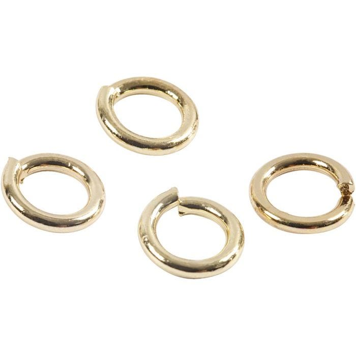 Jump Ring, thickness 0,7 mm, gold-plated, 500 pc/ 1 pack