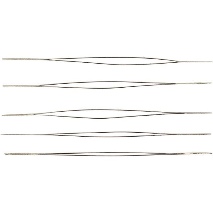 Beading Needle, L: 6 cm, thickness 0,3 mm, 5 pc/ 1 pack