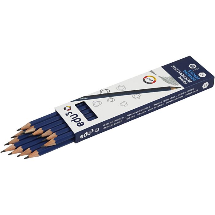 edu Drawing Pencil, 2B, 12 pc/ 1 pack