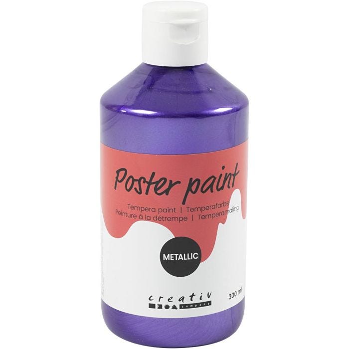 Poster paint Metallic, purple, 300 ml/ 1 pack