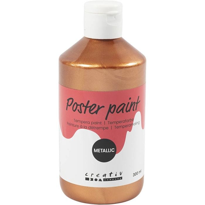 Poster paint Metallic, metallic copper, 300 ml/ 1 pack