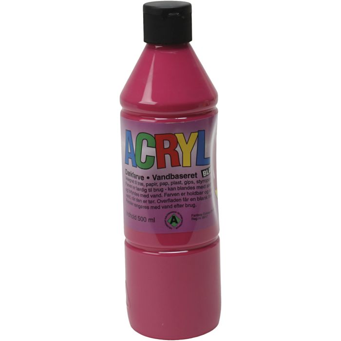 Acrylic Paint, primary red, 500 ml/ 1 bottle