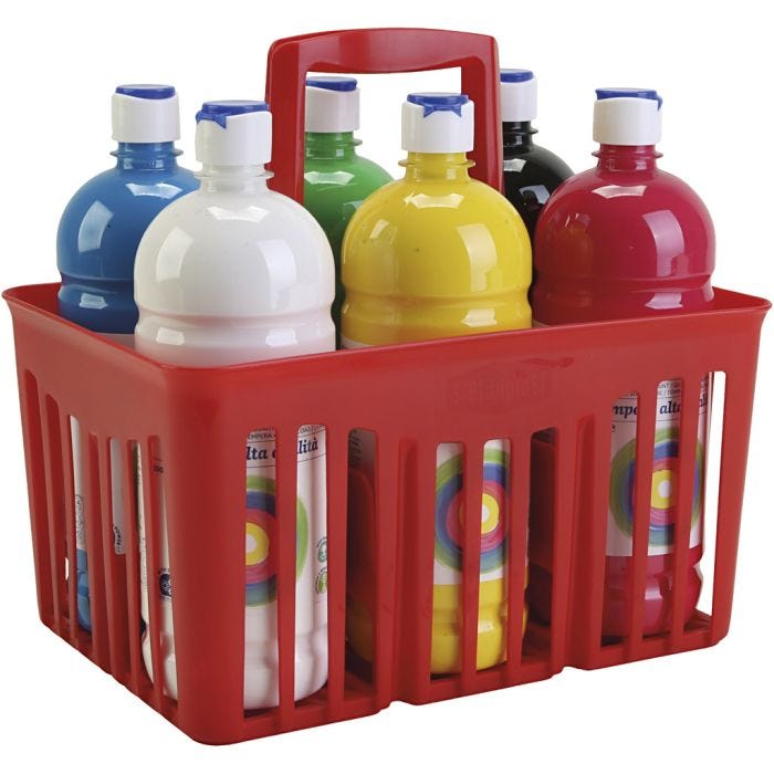 Tempera Paint Matte, matt, assorted colours, 6x1000 ml/ 1 pack