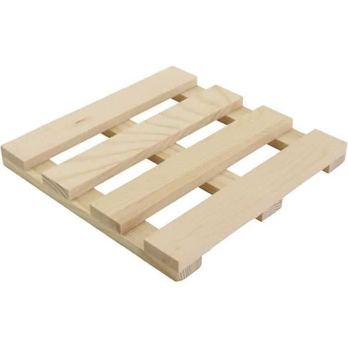 Wooden trivet, H: 1,5 cm, L: 15 cm, W: 15 cm, size 15x15 cm, 12 pc/ 1 pack