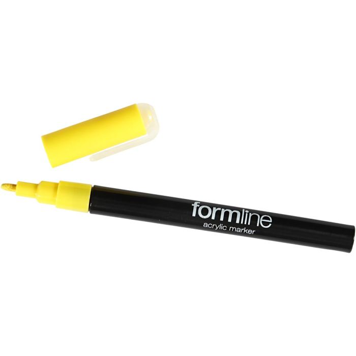 formline acrylic marker, line 0,9-1,3 mm, yellow, 1 pc