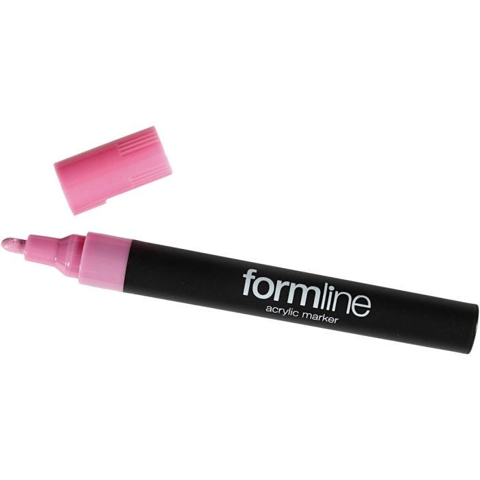 formline acrylic marker, 2.5 mm, pink, 1 pc