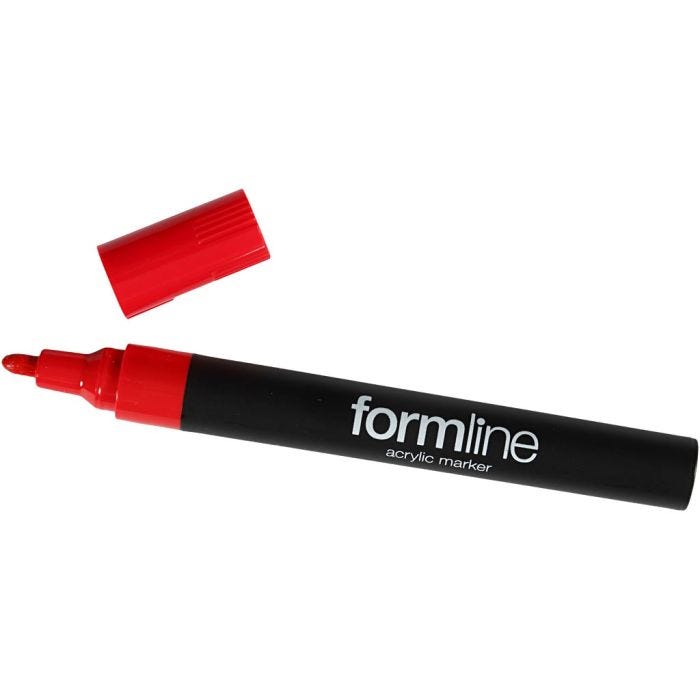 formline acrylic marker, 2.5 mm, red, 1 pc