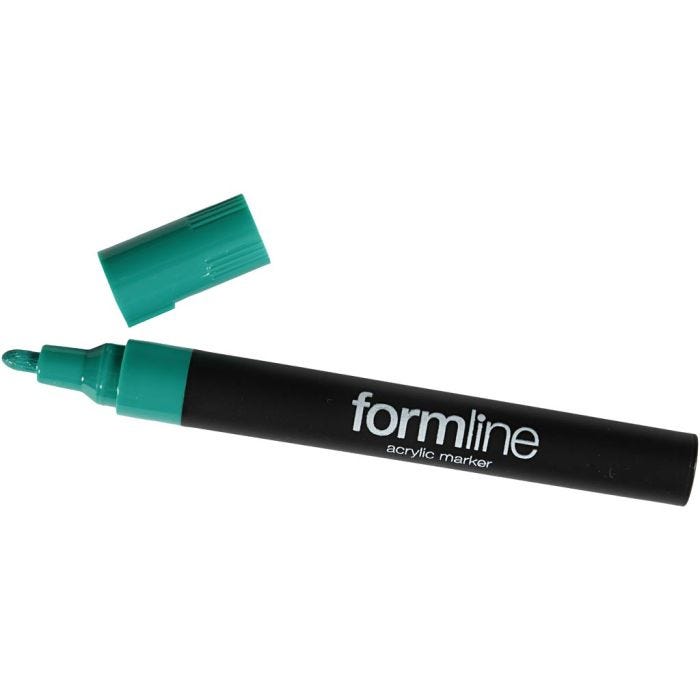 formline acrylic marker, 2.5 mm, green, 1 pc