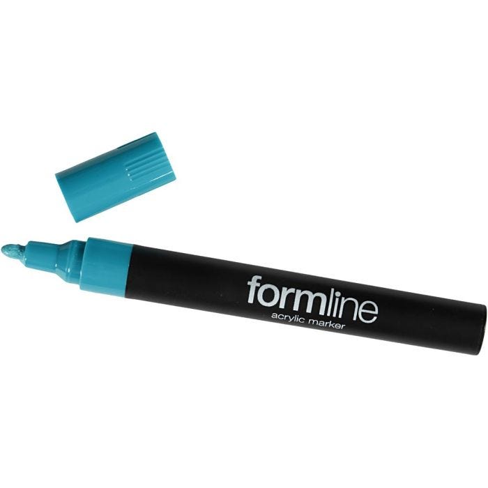formline acrylic marker, line 2.5 mm, turquoise, 1 pc