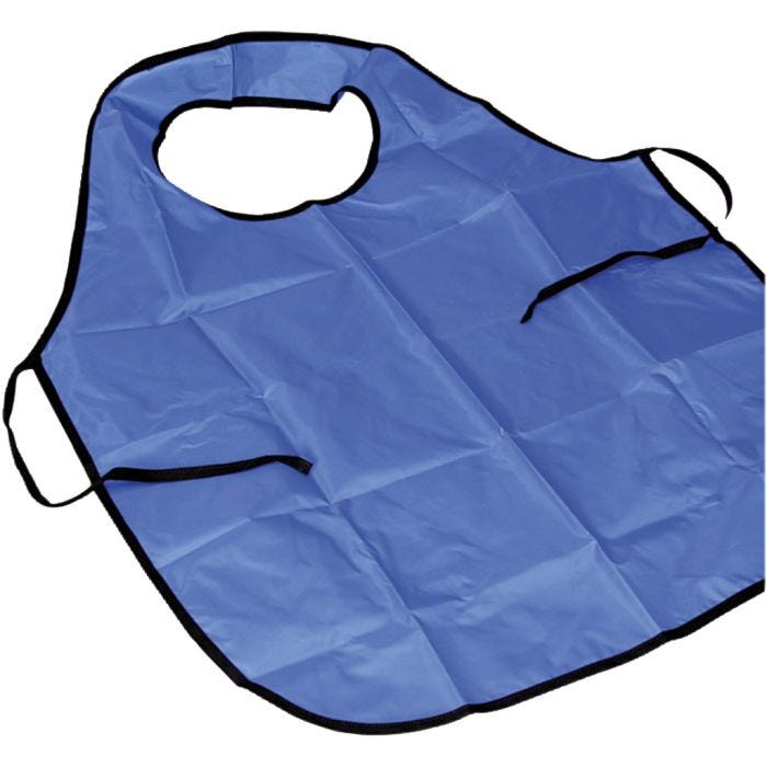 Painting apron with collar, L: 100 cm, size M-XL cm, blue, 10 pc/ 1 pack