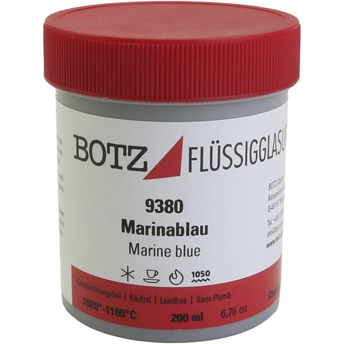 Glaze for clay, blue, 200 ml/ 1 tub
