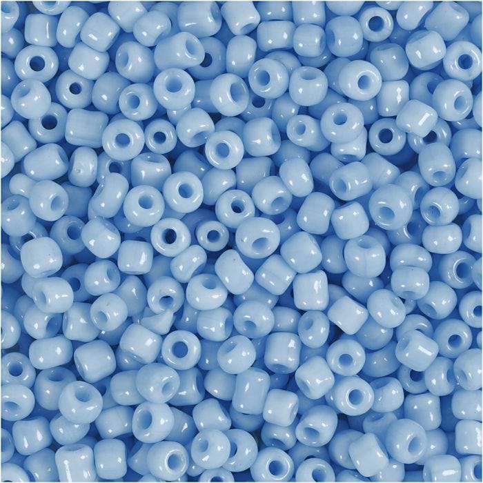 Rocaille Seed Beads, dia. 3 mm, size 8/0, hole size 0,6-1,0 mm, turquoise, 25g/ 1 pack