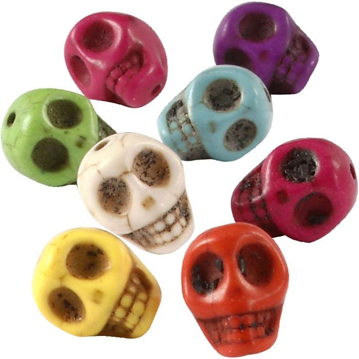 Howlite Beads, dia. 12 mm, hole size 1,5 mm, bold colours, 32 pc/ 1 pack