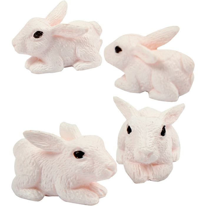 Miniature figurines, H: 10 mm, 4 pc/ 1 pack
