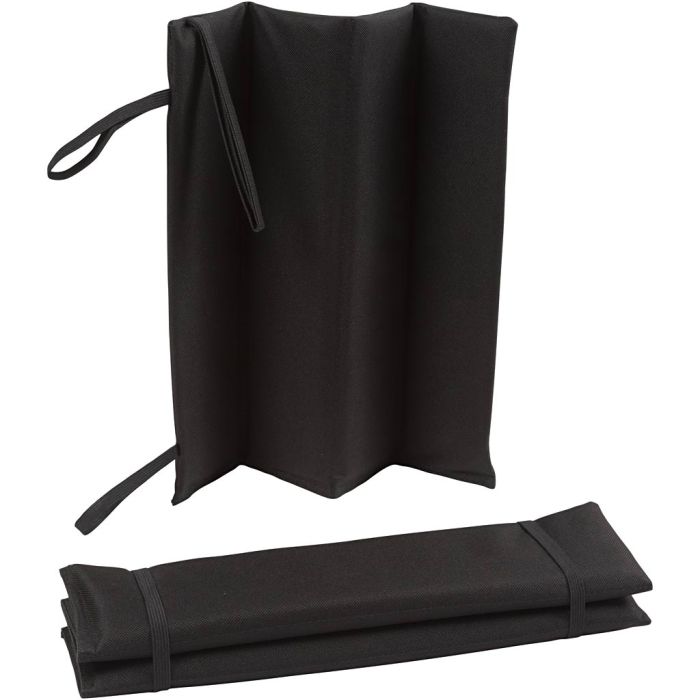 Foldable seat pad, size 31x33 cm, black, 12 pc/ 1 pack