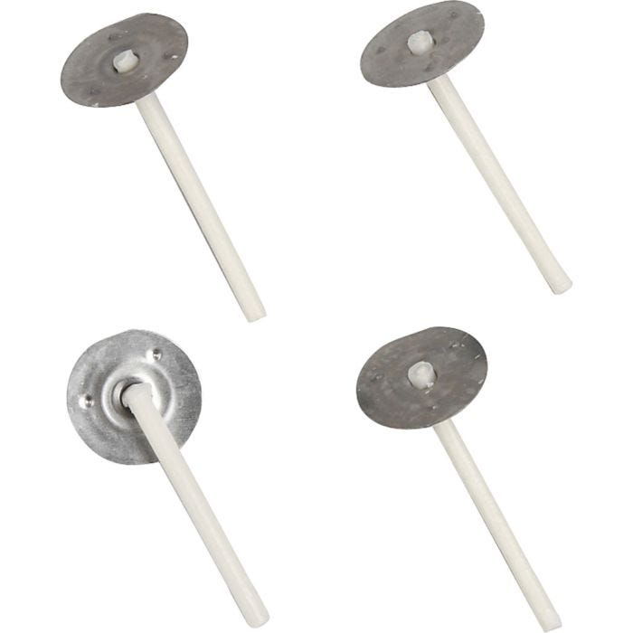 Wicks for Candles in Containers, Suitable for containers with a diameter of 20–65 mm, 3,5 cm, 2 mm, 100pc/ 1 pack