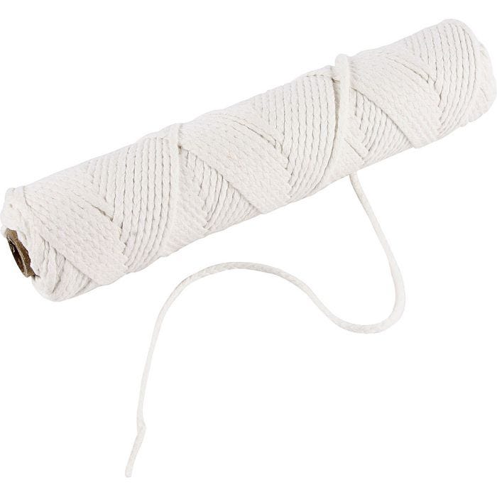 Candle Wick for stearin, Suitable for moulded candles with a diameter of 50–70 mm, 100 g, 80 m/ 1 roll