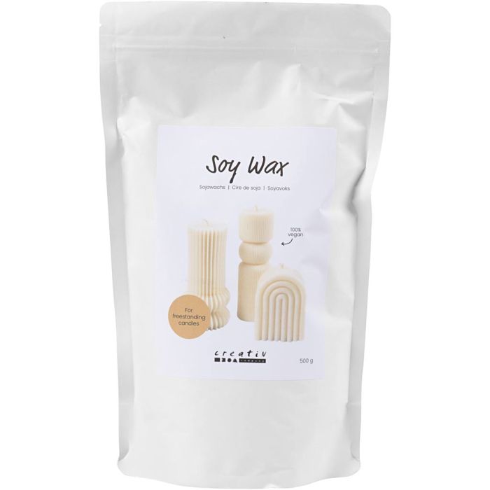 Soy Wax, For freestanding candles, cream, 500 g/ 1 pack