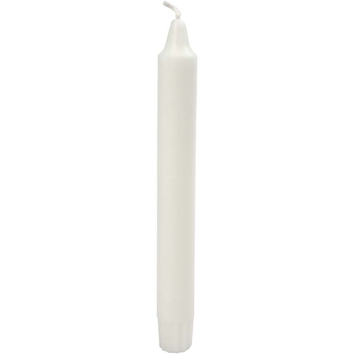 Taper Candles, H: 20 cm, dia. 23 mm, white, 30 pc/ 1 pack