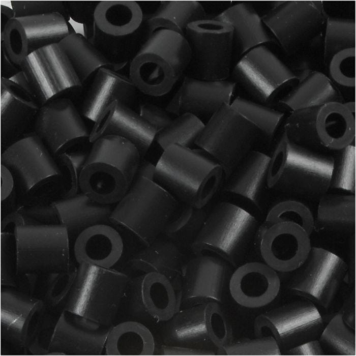 Fuse Beads, 5x5 mm, 2,5 mm, medium, black (32220), 1100pc/ 1 pack