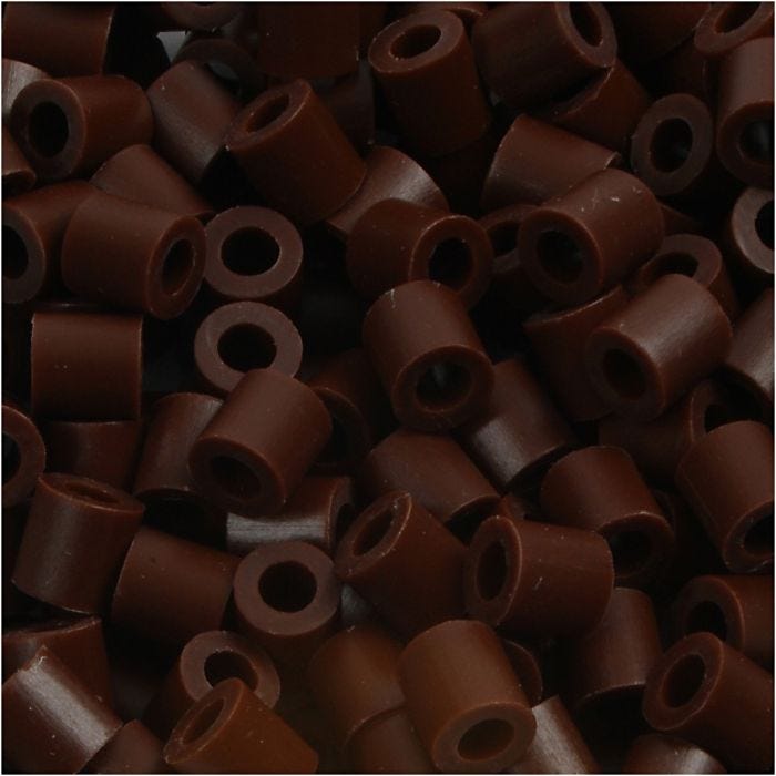 Fuse Beads, 5x5 mm, 2,5 mm, medium, brown (32229), 1100pc/ 1 pack