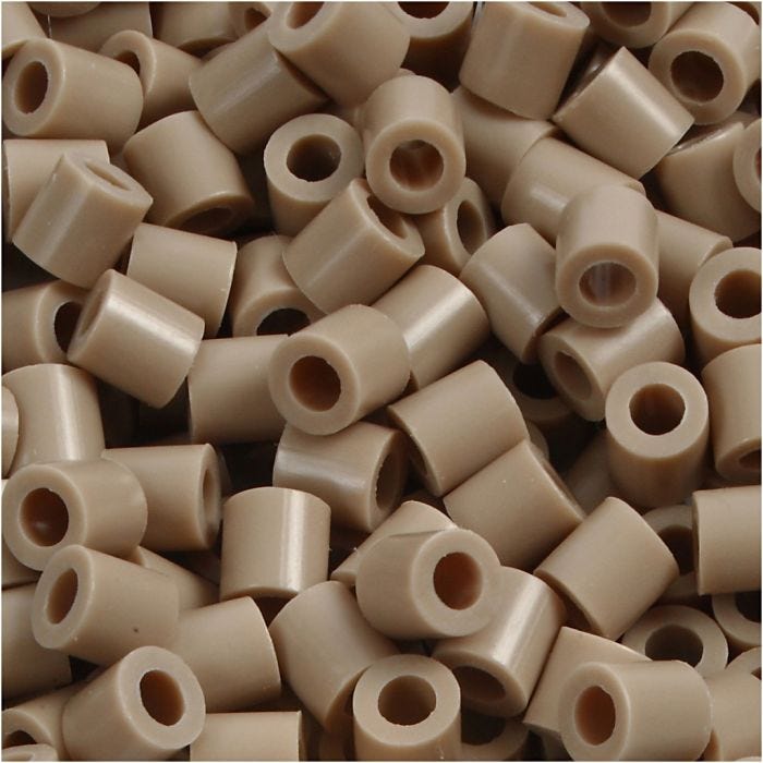 Fuse Beads, 5x5 mm, 2,5 mm, medium, beige (32248), 6000pc/ 1 pack