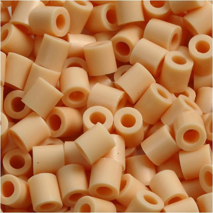 Fuse Beads, 5x5 mm, 2,5 mm, medium, light beige (32228), 1100pc/ 1 pack