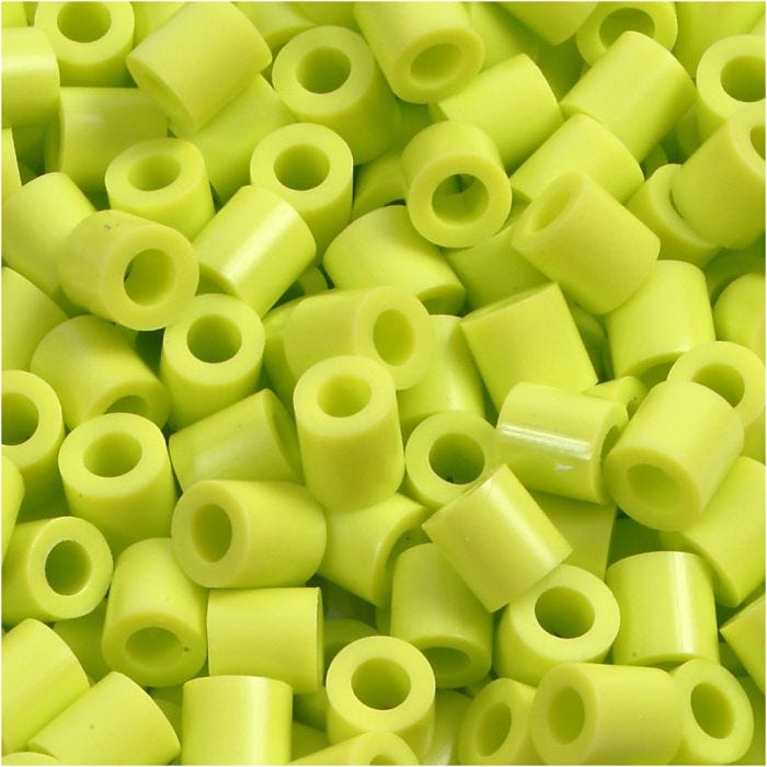 Fuse Beads, 5x5 mm, 2,5 mm, medium, lime green (32241), 6000pc/ 1 pack