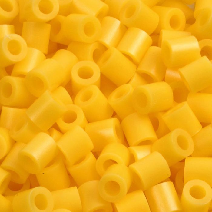Fuse Beads, size 5x5 mm, hole size 2,5 mm, medium, yellow (32227), 6000 pc/ 1 pack