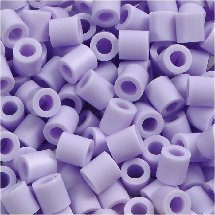 Fuse Beads, size 5x5 mm, hole size 2,5 mm, medium, lilac (32245), 1100 pc/ 1 pack