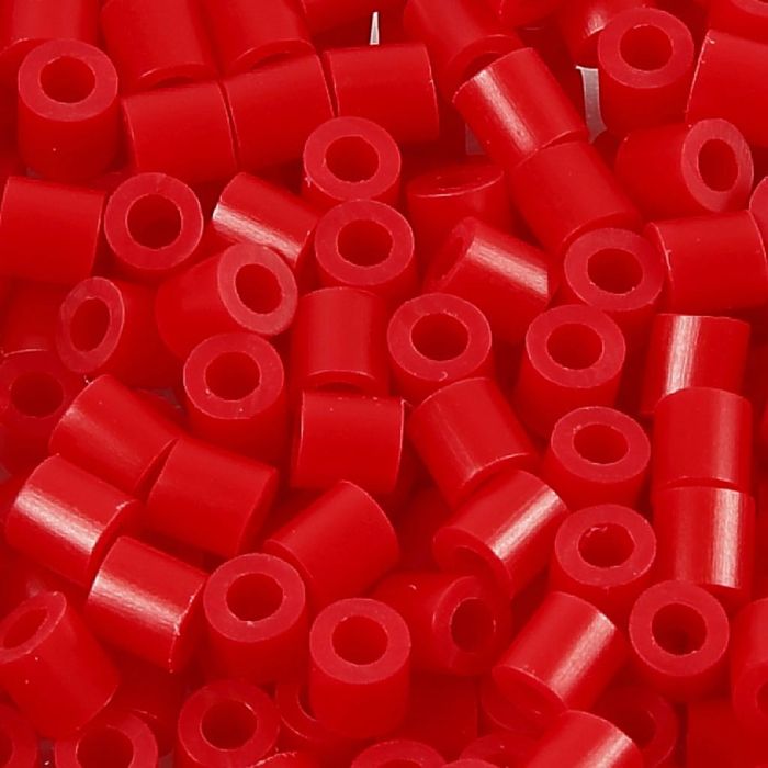 Fuse Beads, size 5x5 mm, hole size 2,5 mm, medium, red (32231), 6000 pc/ 1 pack