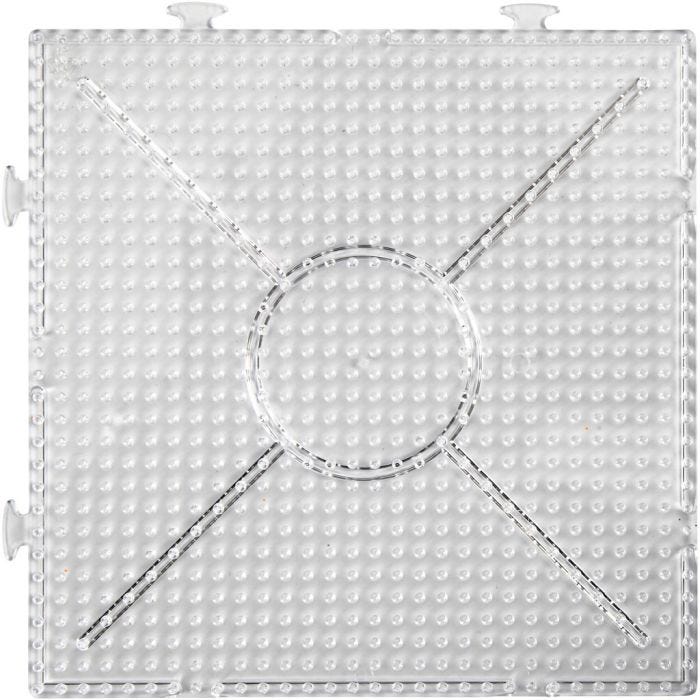 Peg Board, large square, size 15x15 cm, medium, clear, 2 pc/ 1 pack