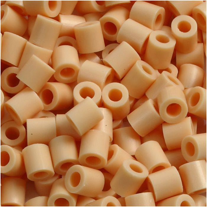 PhotoPearls, size 5x5 mm, hole size 2,5 mm, medium, light beige (7), 6000 pc/ 1 pack