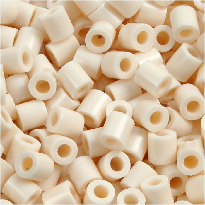 PhotoPearls, size 5x5 mm, hole size 2,5 mm, medium, light beige (12), 1100 pc/ 1 pack