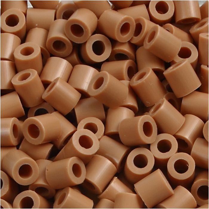 PhotoPearls, size 5x5 mm, hole size 2,5 mm, medium, light brown (20), 6000 pc/ 1 pack