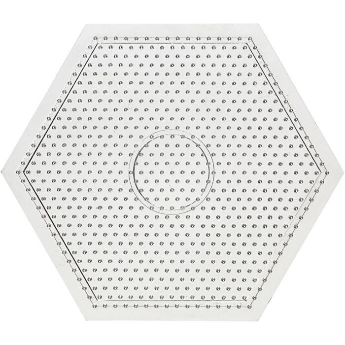 Peg Board, large hexagon, 15x15 cm, medium, clear, 1 pc