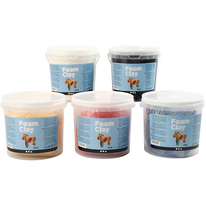 Foam Clay®, primary colours, 5x560 g/ 1 pack