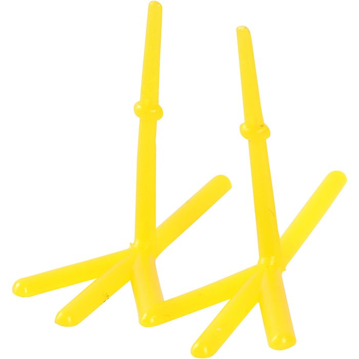 Chicken Feet, H: 28 mm, L: 37 mm, yellow, 50 pc/ 1 pack
