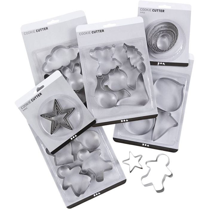 Cookie cutters, H: 8 cm, 24 pc/ 1 pack