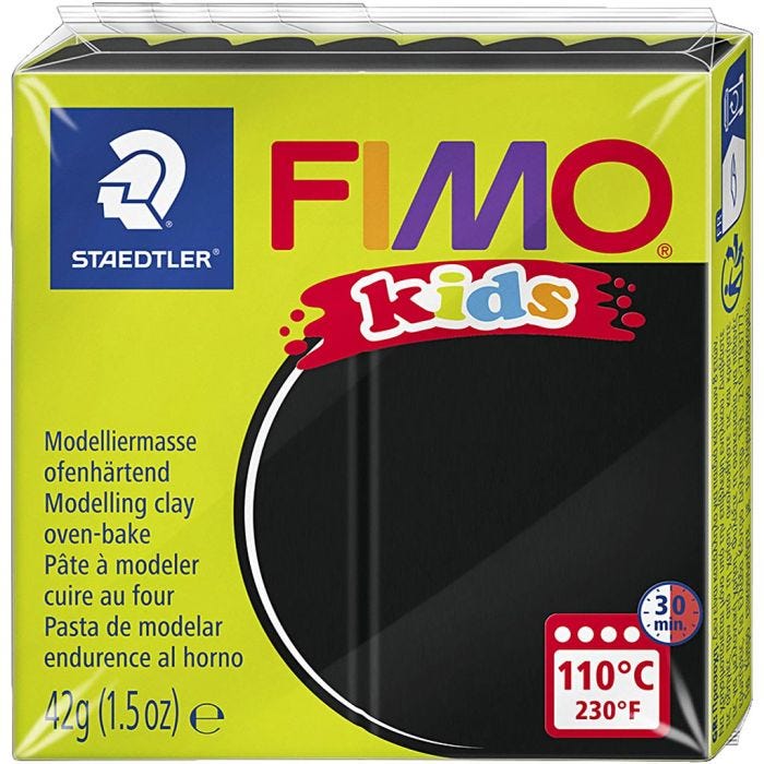 FIMO® Kids Clay, black, 42 g/ 1 pack