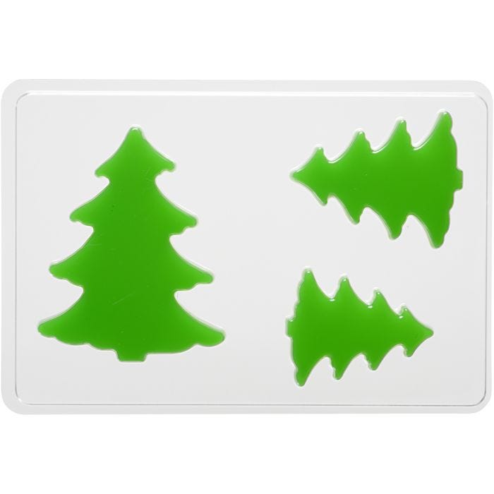Casting Mould, fir tree, 6+8+10 cm, 9 mm, 14,9x22 cm, 1 pc