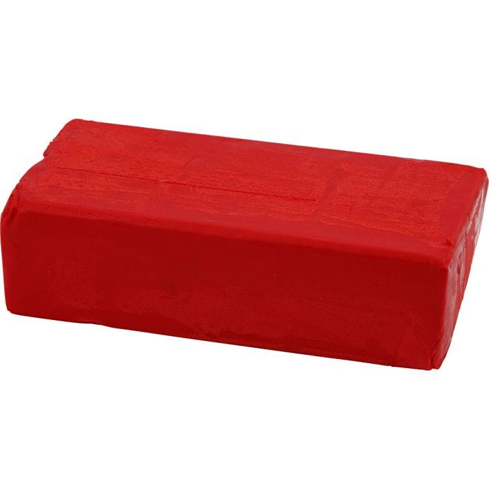 Modelling Clay, size 13x6x4 cm, red, 500 g/ 1 pack
