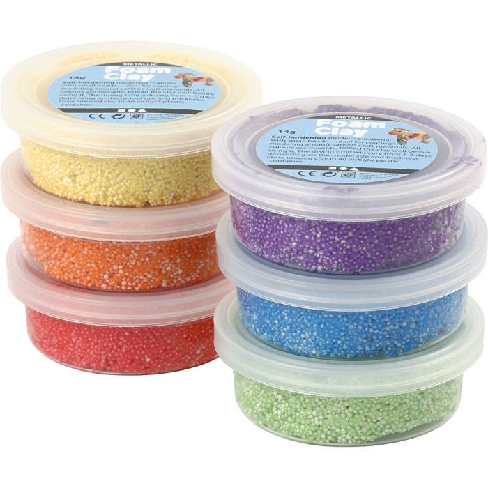 Foam Clay®, metallic, bold colours, 6x14g/ 1 pack