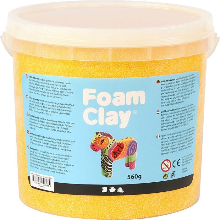Foam Clay®, yellow, 560g/ 1 bucket