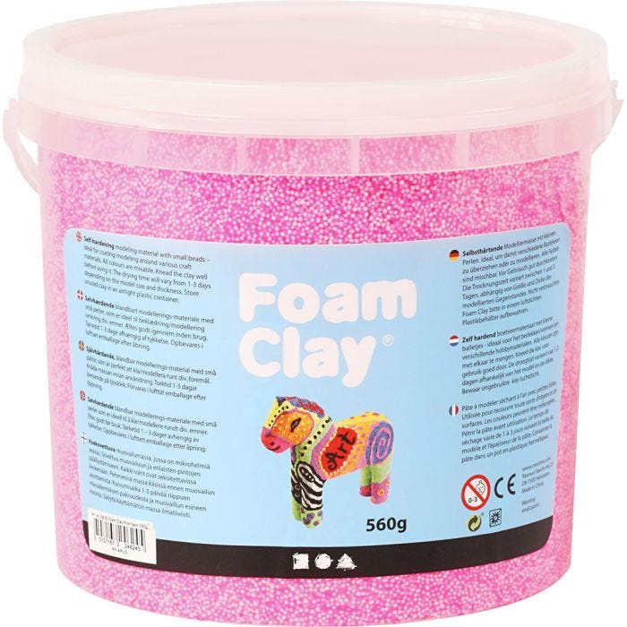 Foam Clay®, neon pink, 560g/ 1 bucket