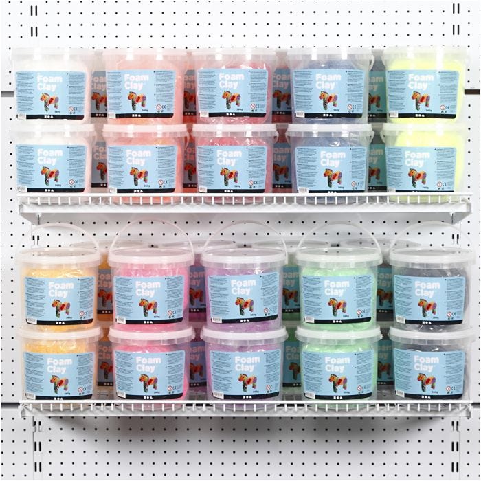 Foam Clay®, assorted colours, 10 buckets/ 1 pack