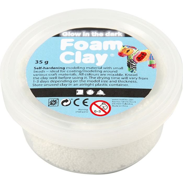 Foam Clay®, glow in the dark, 35 g/ 1 tub