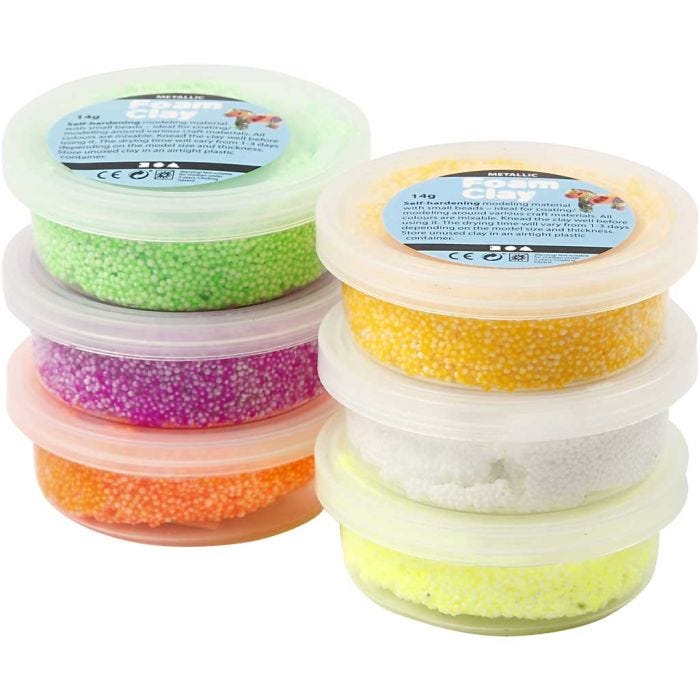 Foam Clay®, spring colours, 6x14 g/ 1 pack